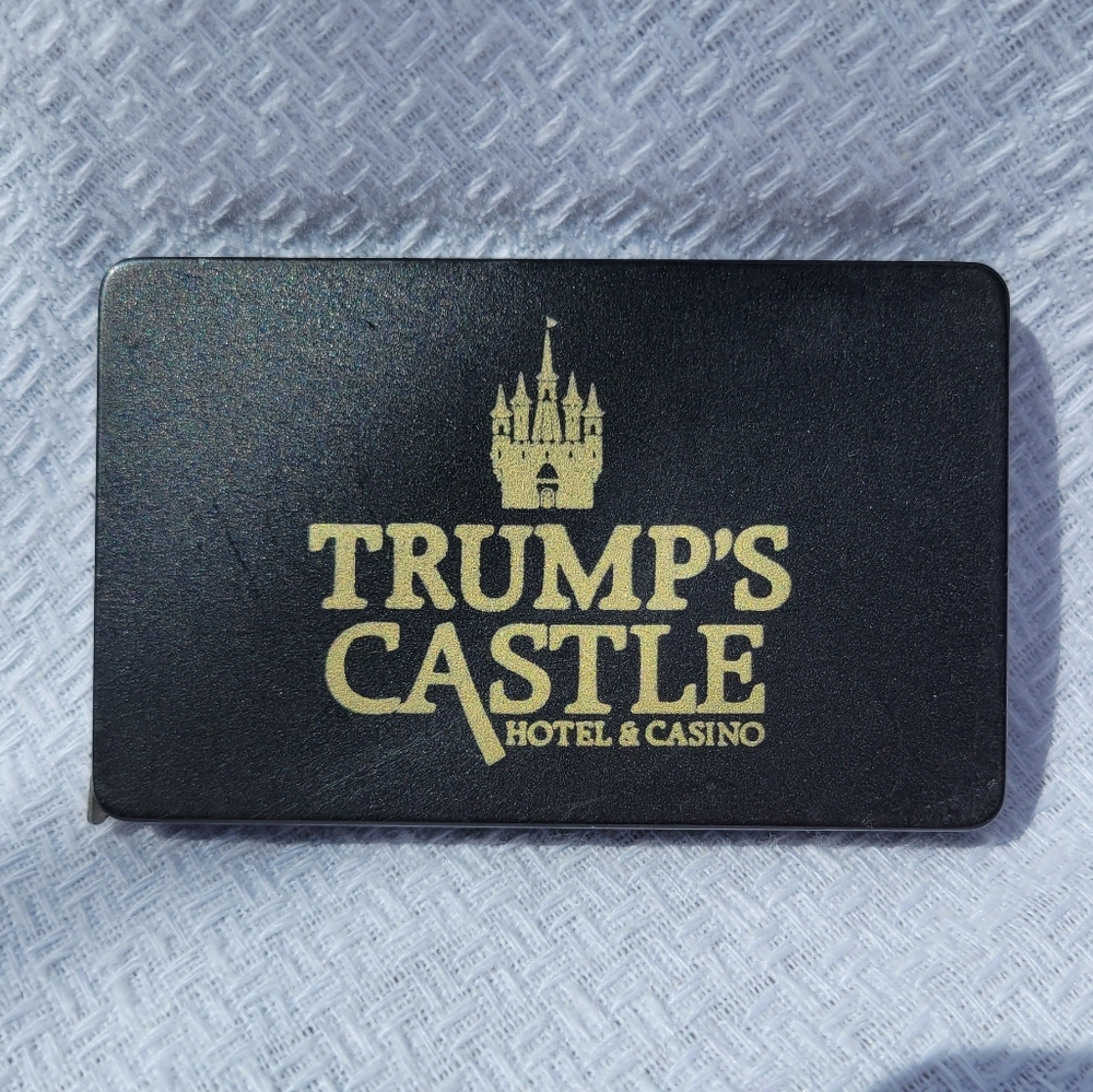 Vintage Trump's Castle Hotel & Casino Metal Tape Measure Mint Condition